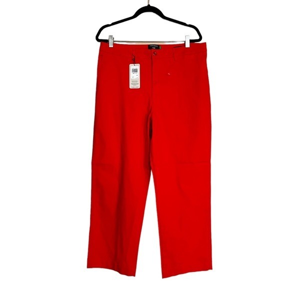 NWT Docker’S MEN’S Red / Orange Original Khaki High Straight Crop Pant