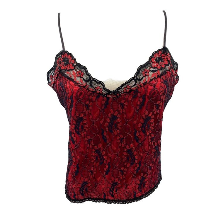 Vintage Bestform Camisole lace tank top size 36 Goth Vampire emo sexy