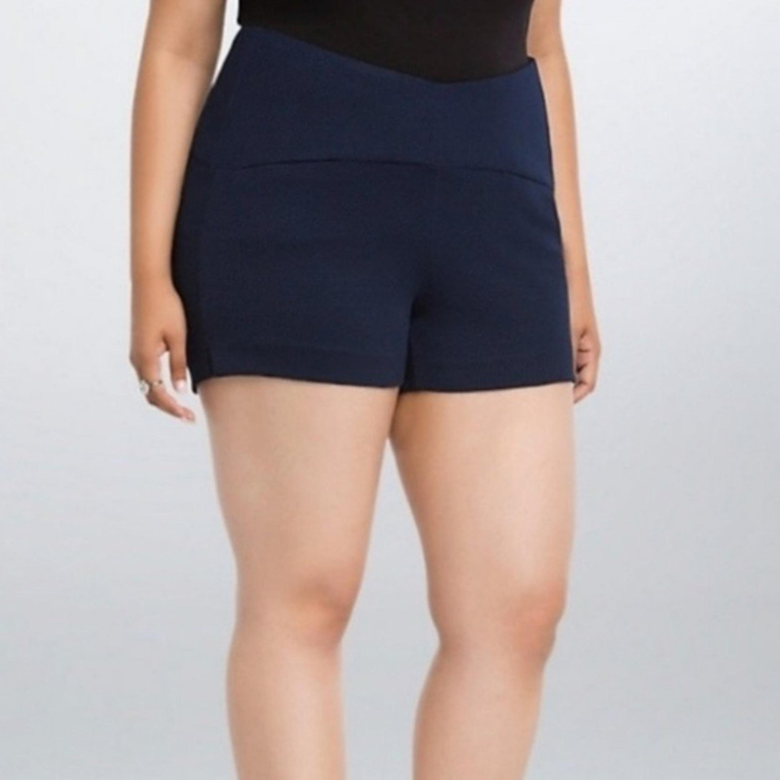 Torrid Navy Blue Textured High Waisted Shorts Size 24