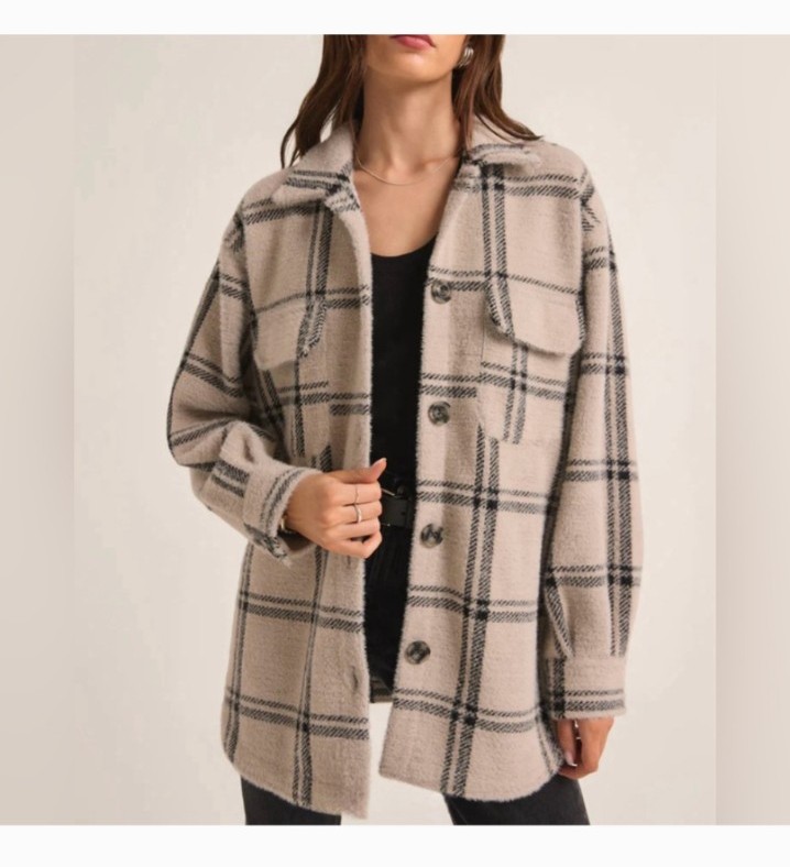 Z Supply plaid trucker jacket