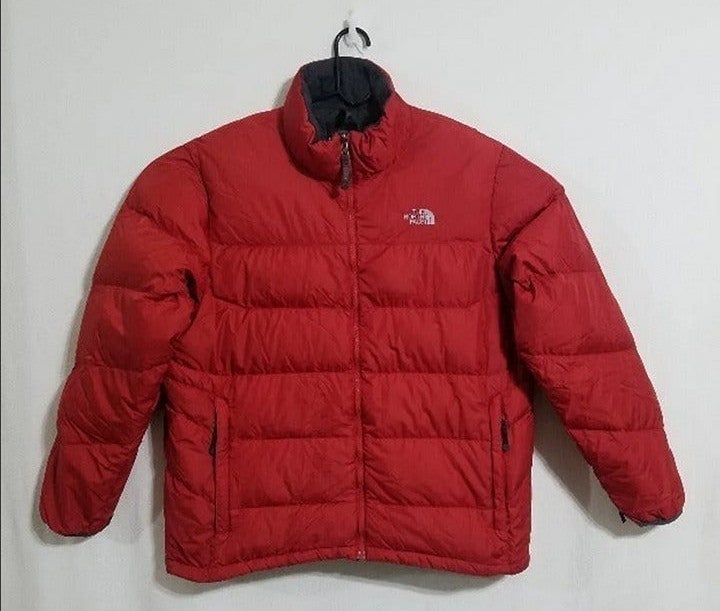 North Face Mens Red XXL 2X Nuptse Jacket 550 Goose Down Winter Coat Black Guys