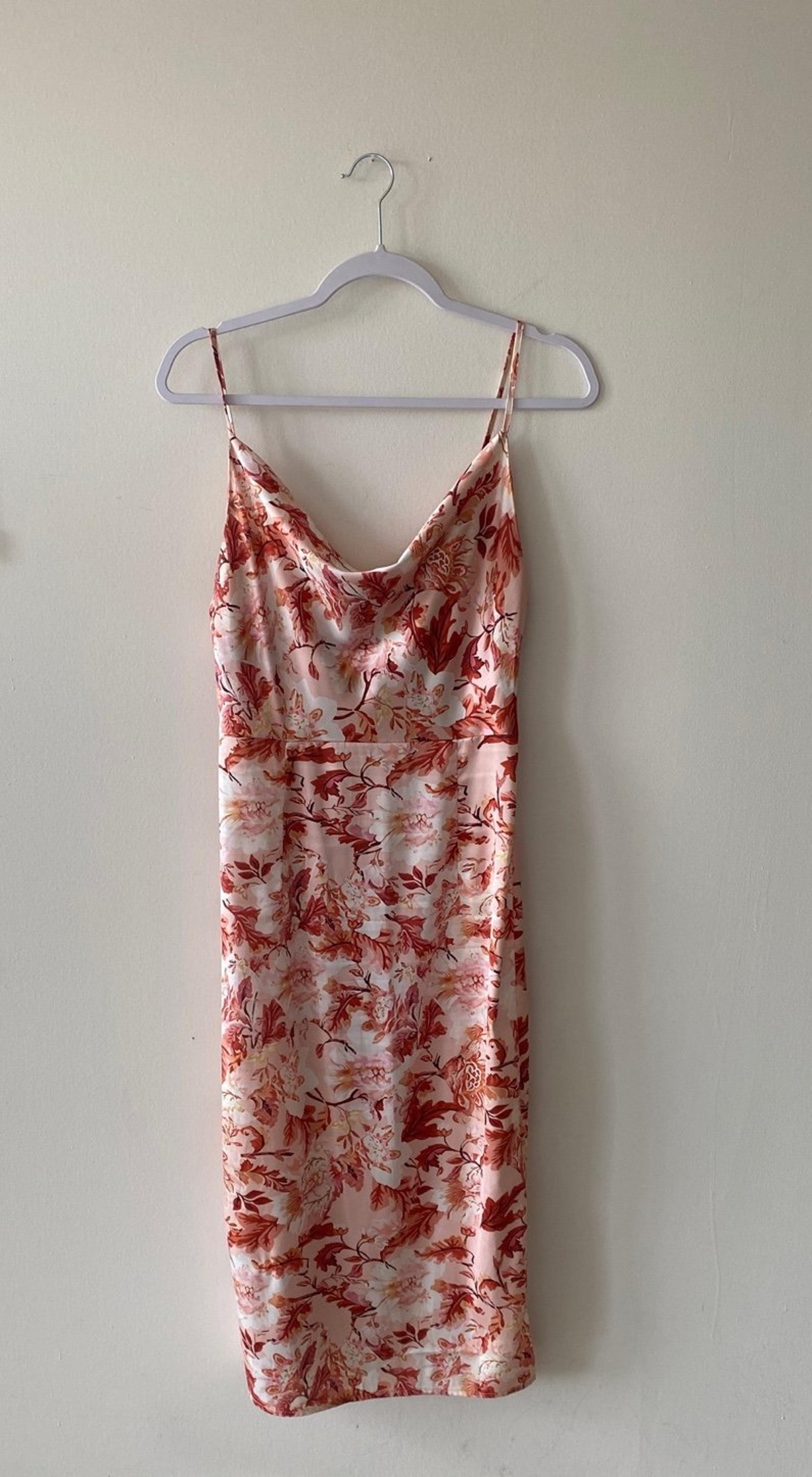 Silk Satin Floral Wedding Guest Dress