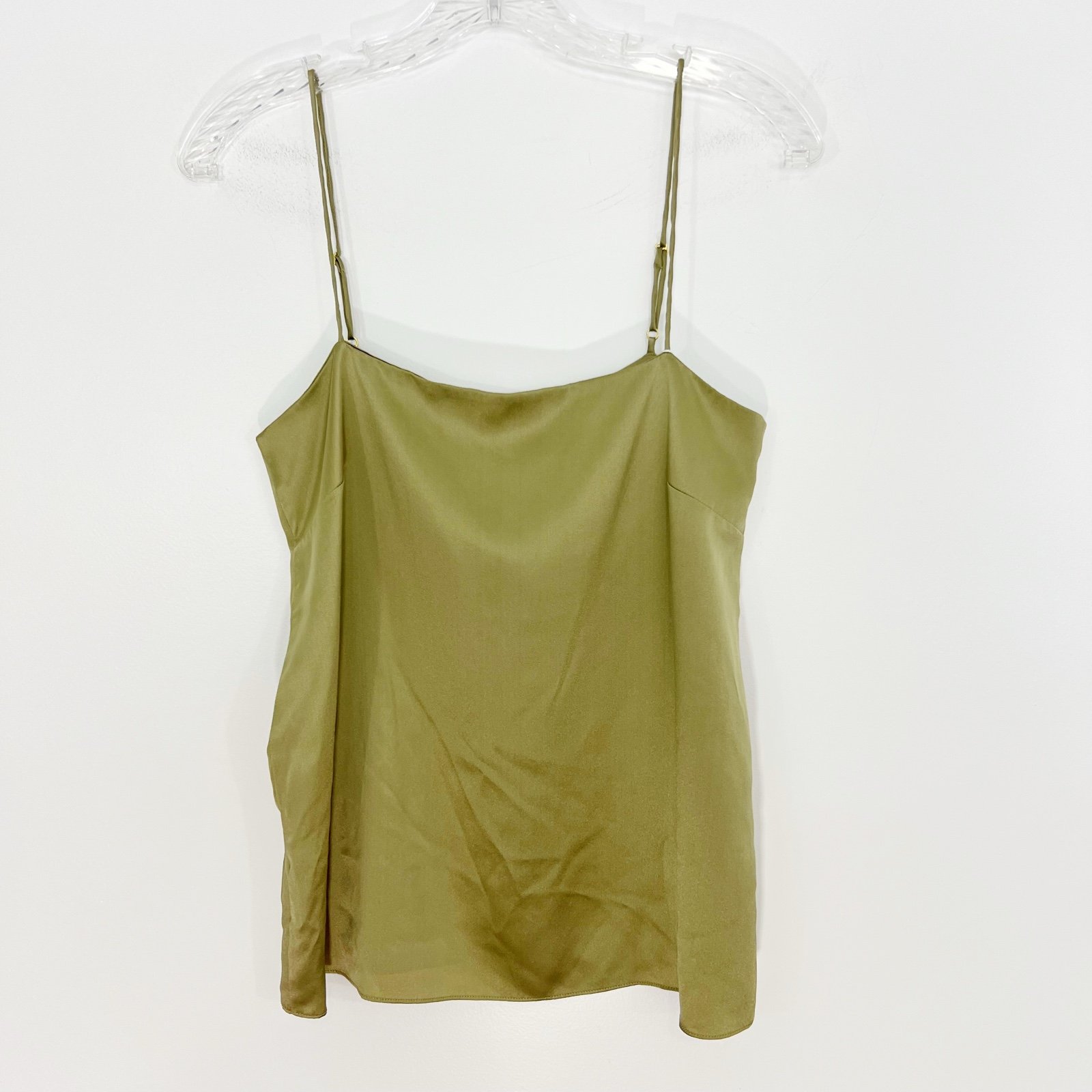 Ginia Chloe Cami in Boa Green Silk Size Small NWT