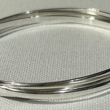 Sterling silver - Inter-locking 3mm (each) Triple band 8” Bangle Bracelet