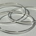 Sterling silver - Inter-locking 3mm (each) Triple band 8” Bangle Bracelet