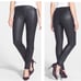 Jen7 by 7 For All Mankind | Faux Leather Ponte Skinny Jeans in Black 8 leather-l