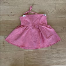 Beginning Boutique - Aspen Gingham Halter Neck Top in Red & White