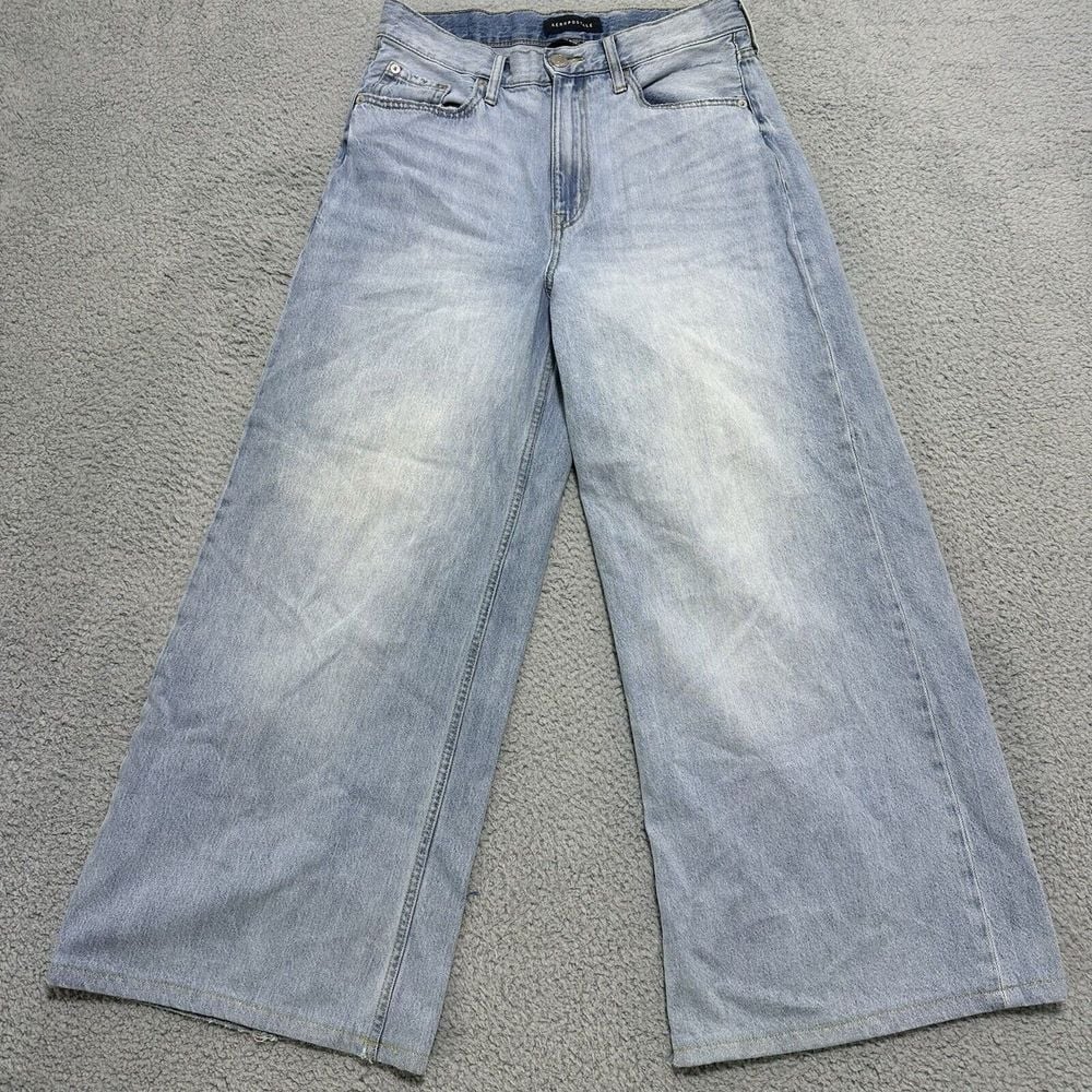 Aero Women's High Rise Ultra Wide Leg Skater Grunge Y2K Size 10