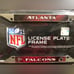 NFL Atlanta Falcons Stainless License Plate Frame Football Fan Favorite Fall