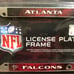 NFL Atlanta Falcons Stainless License Plate Frame Football Fan Favorite Fall