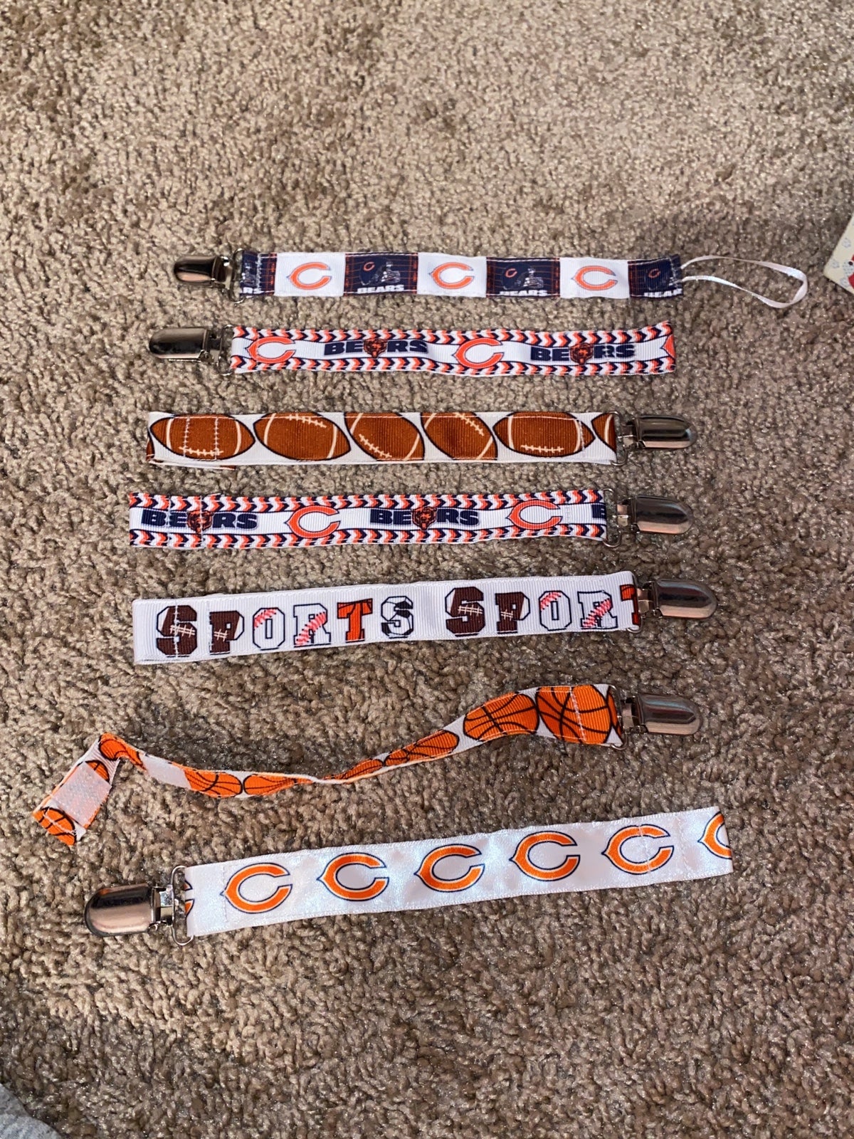 Chicago sports pacifier clips