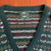 Vintage Jantzen Ski Lodge Wool Sweater V Neck Mens XL Xmas Snowflake Dad Grandpa