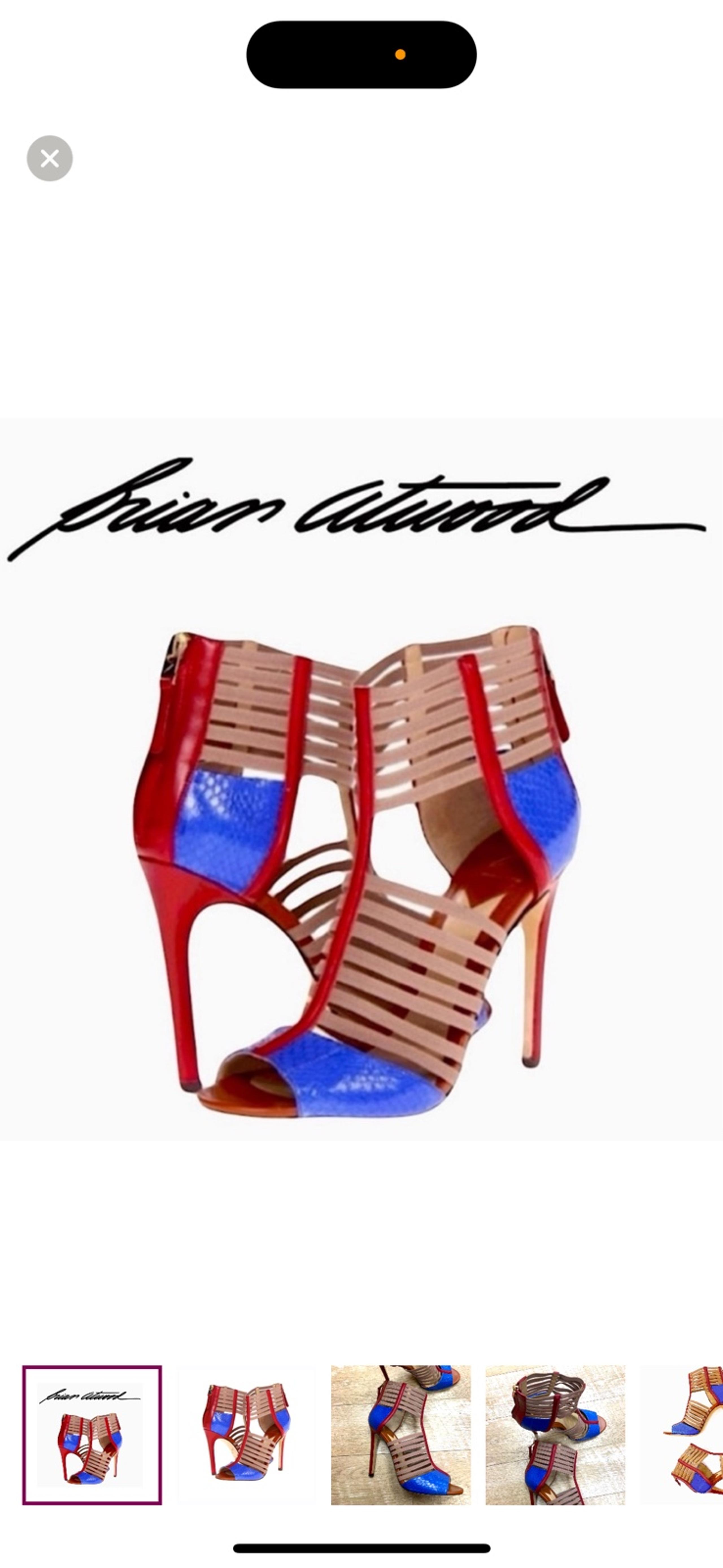 BRIAN ATWOOD Caged Gladiator Heels Langden shoes colorblock sandals open toe