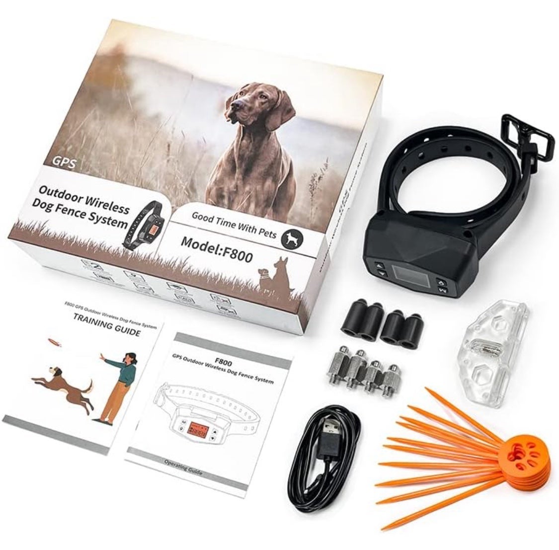 No Subscription Outdoor GPS Wireless Dog Fence System Model: F800