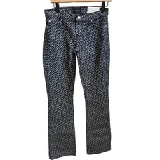 Seven 7 For All Mankind Logo Trucker Bootcut Jaquard Jeans Sz 24 NEW Low Rise