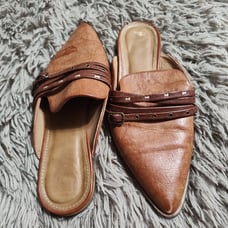 Genuine leather mules