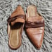 Genuine leather mules