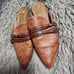 Genuine leather mules