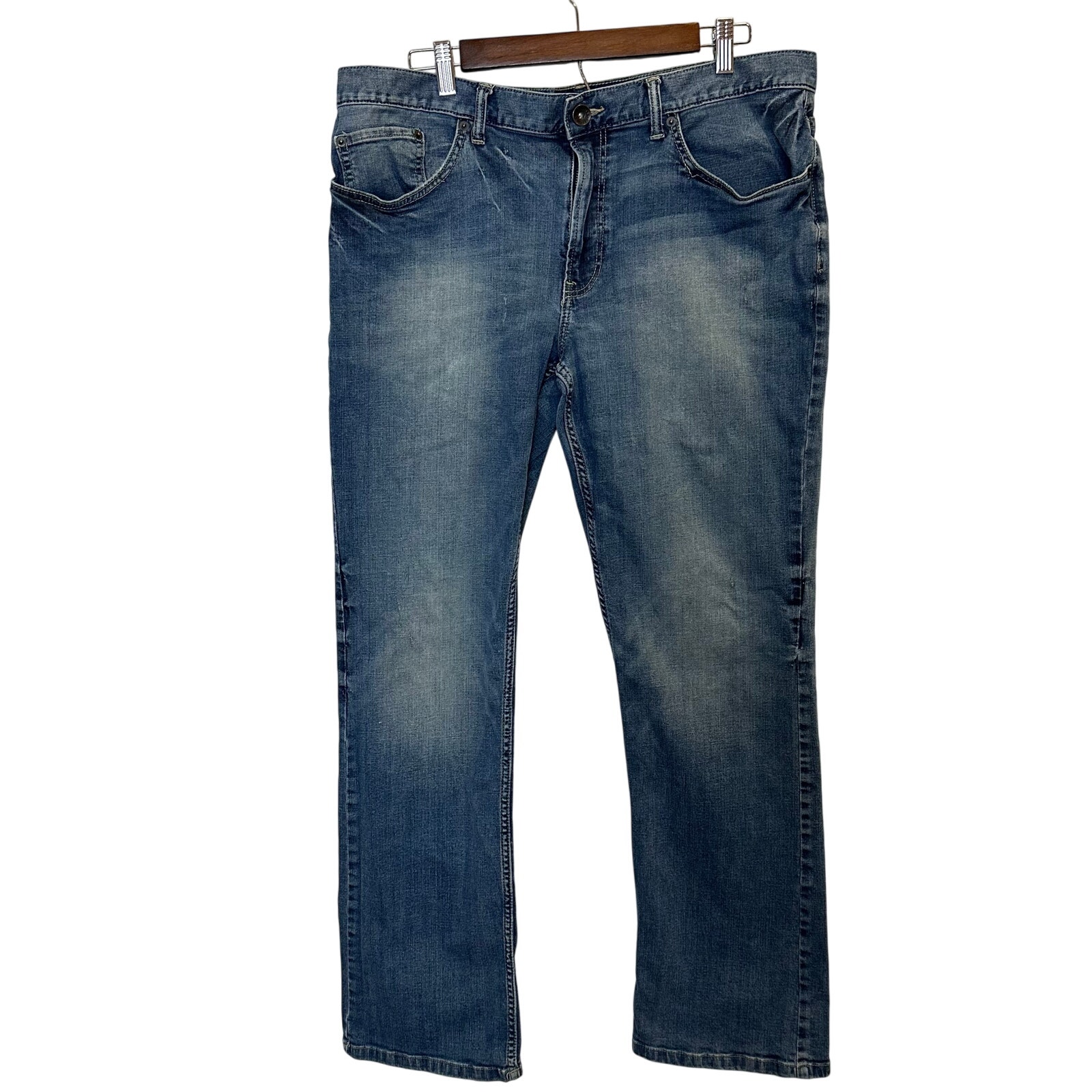 Urban Pipeline Jeans Mens 36x32 Slim Straight Fit Light Wash Denim Stretch