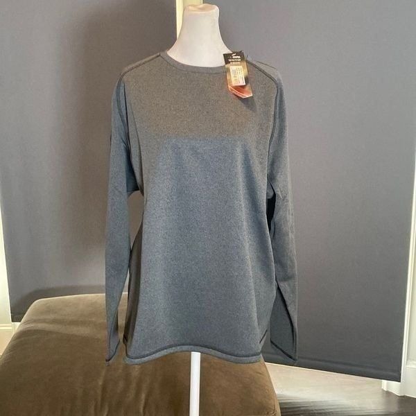 Women’s Xara Gray Fleece Lined Long Sleeve Athletic Sweatshirt Size L NWT