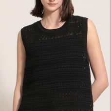 Theory Luxe Knit Vest, Sheer Black, Retail Price 37,000 Yen