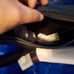 Coach black pebbled leather fanny pack / chest bag