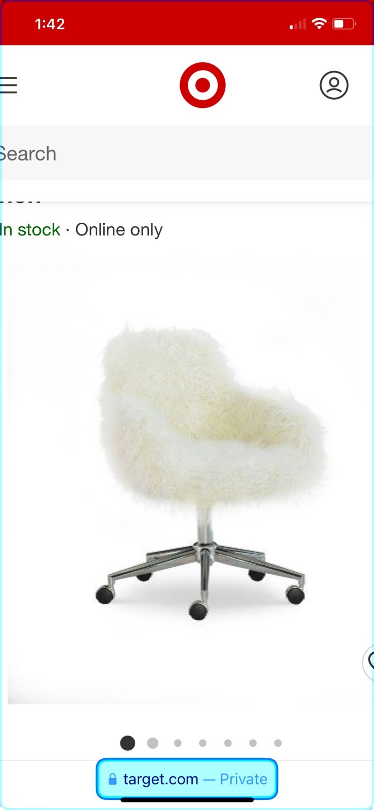 Fuzzy desk chair