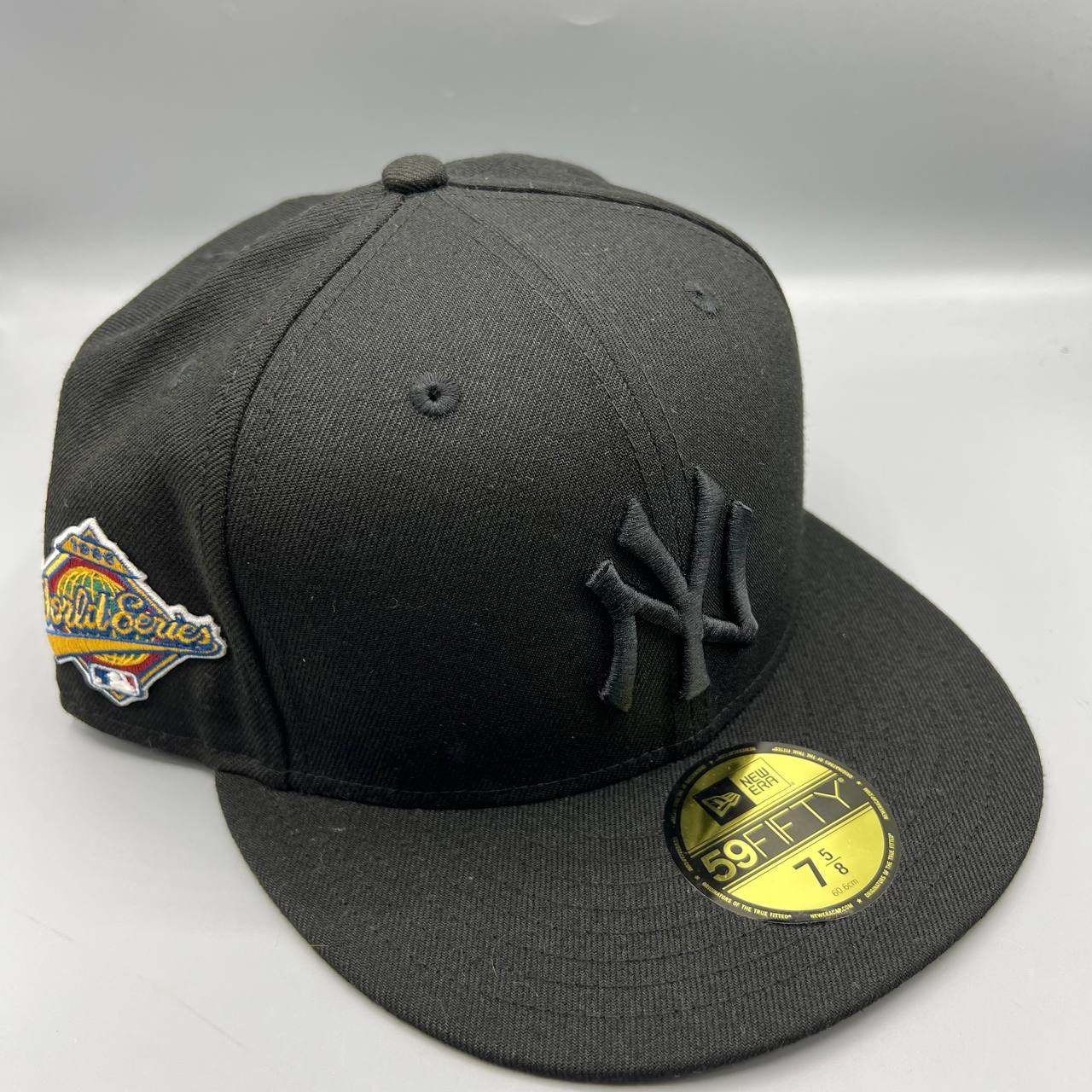 New York Yankees Hat Men 7 5/8 Black Gray 59Fifty New Era Fitted Cap New