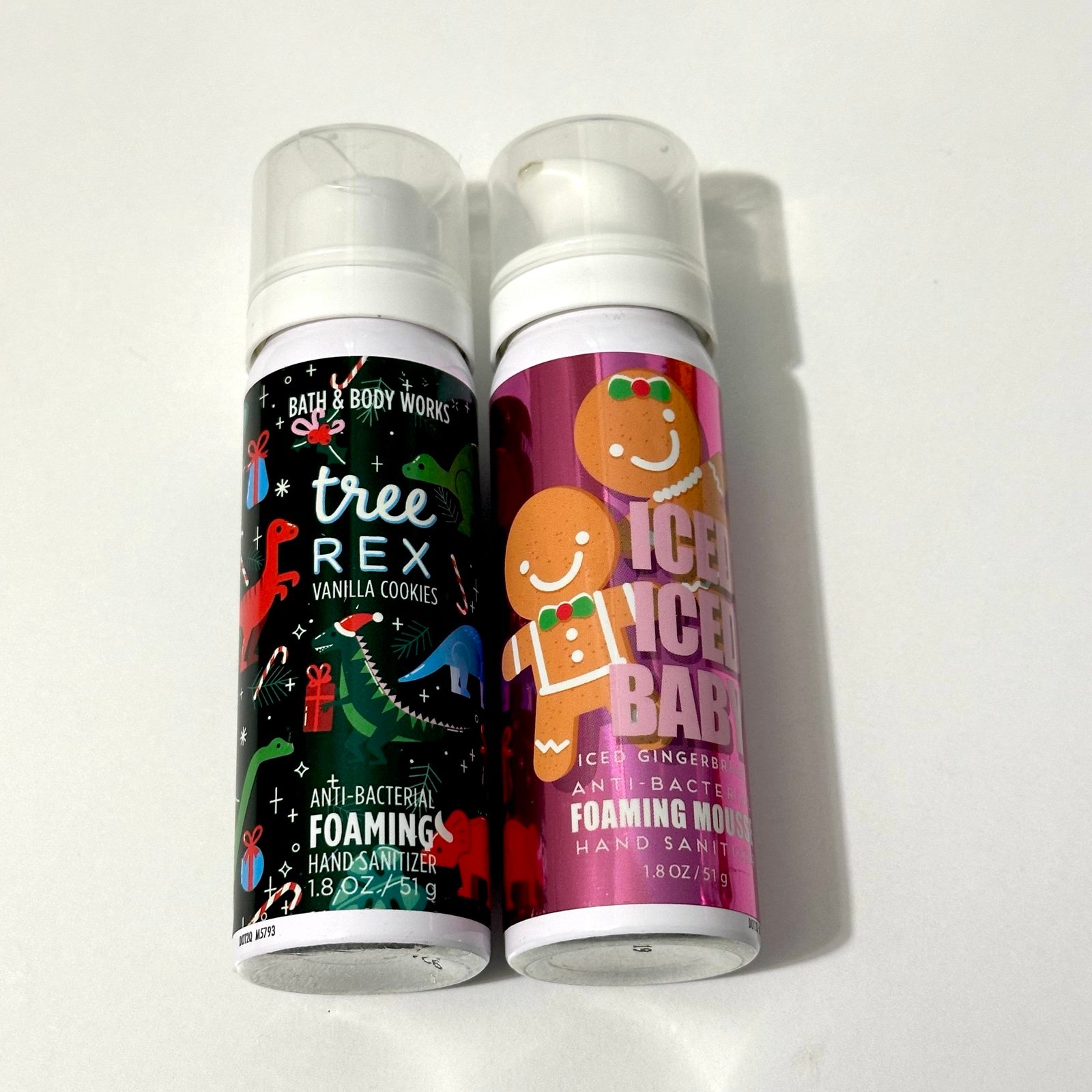 Set (2)RARE B&BW Foaming hand sanitizer iced iced baby, tree rex vanilla cookies
