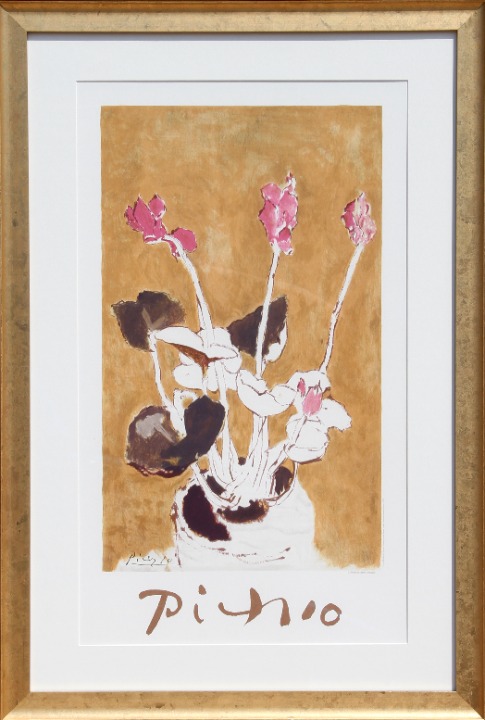 Les Cyclamens by Pablo Picasso, Marina Picasso Estate Lithograph Poster