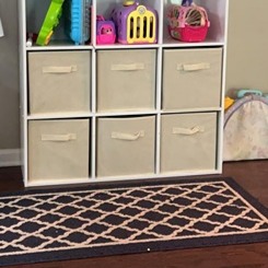 Pack of 6 Fabric Storage Cubes Organizer with Handles,