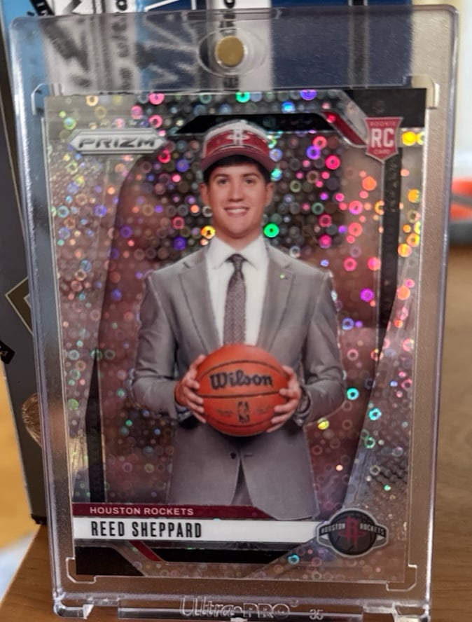 2024-25 Panini Prizm Reed Sheppard RC Rookie Variation Fast Break Prizm #268Card
