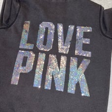 Victoria’s Secret PINK Fur Lined Holographic Sequin Bling Full Zip Hoodie - M✨