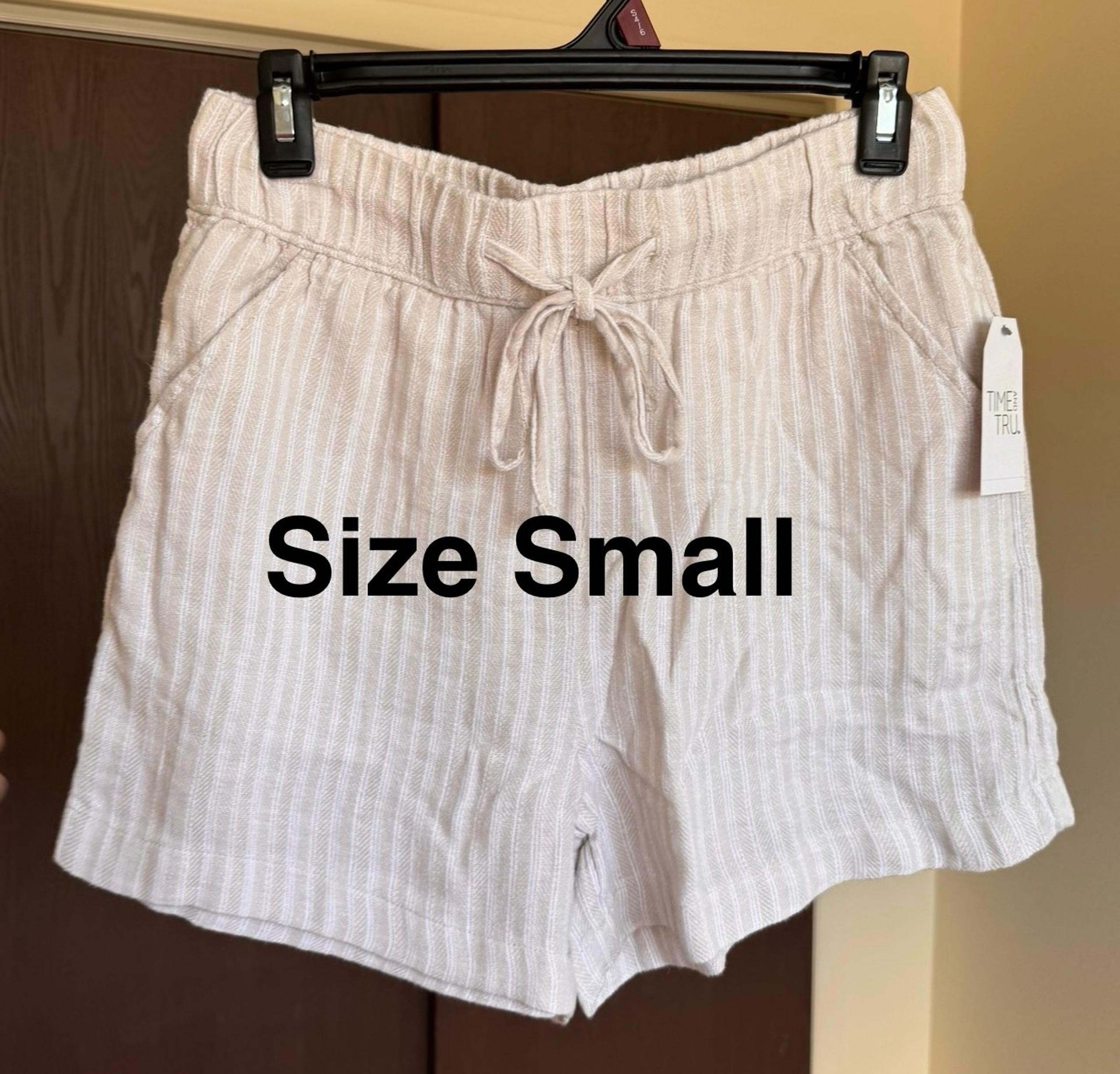 Time and Tru Women's Linen Blend Pull On Shorts, 3.5" Inseam