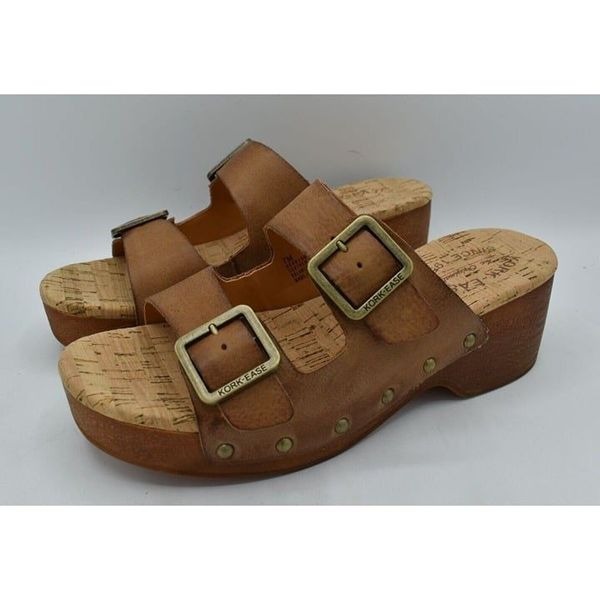 Kork Ease Womens Size 11 Saffron Brown Full Grain Leather Sandals Shoes 17756
