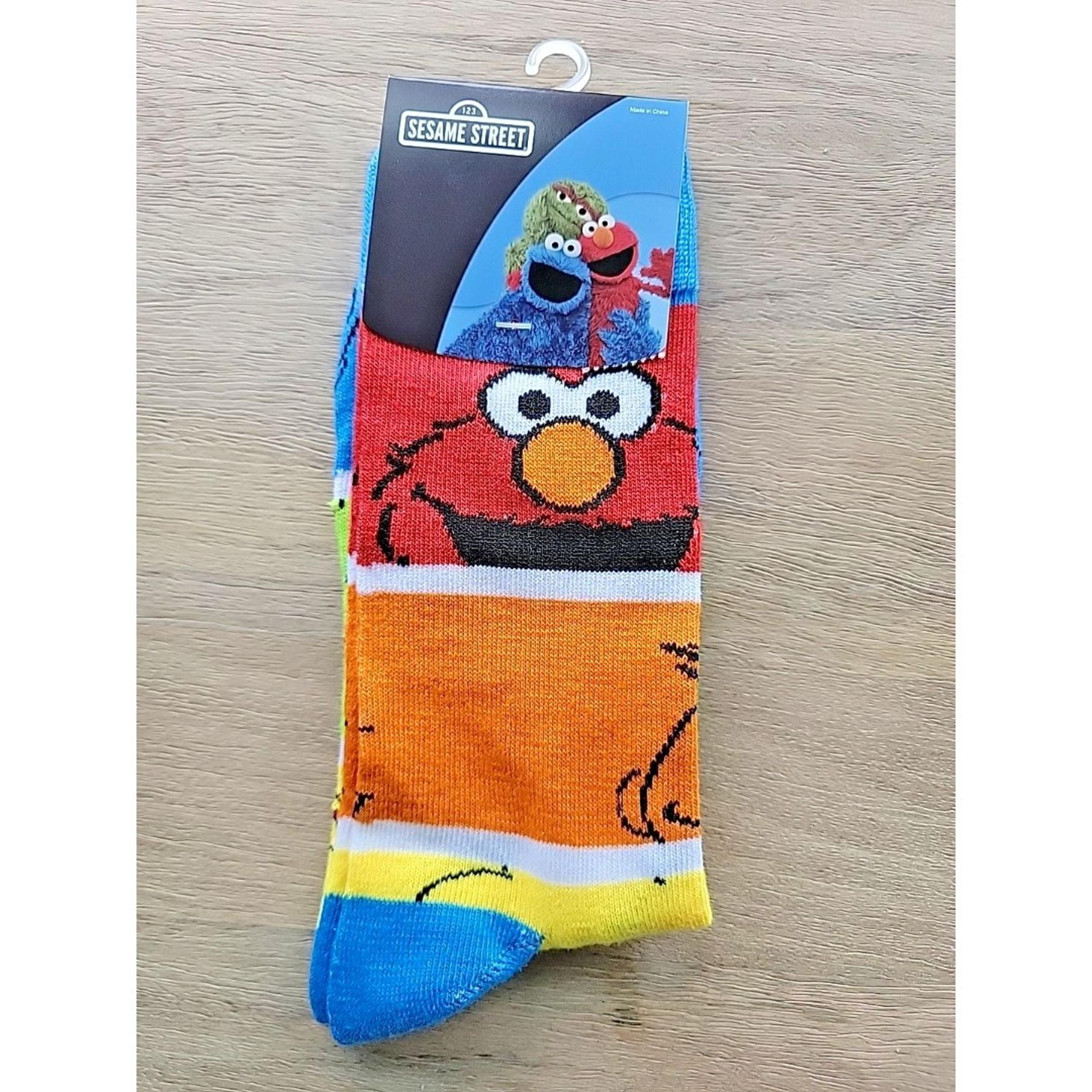 ERNIE BIG BIRD Sesame Street - Men's crew socks - size 6-12 - NWT - FREE SHIP