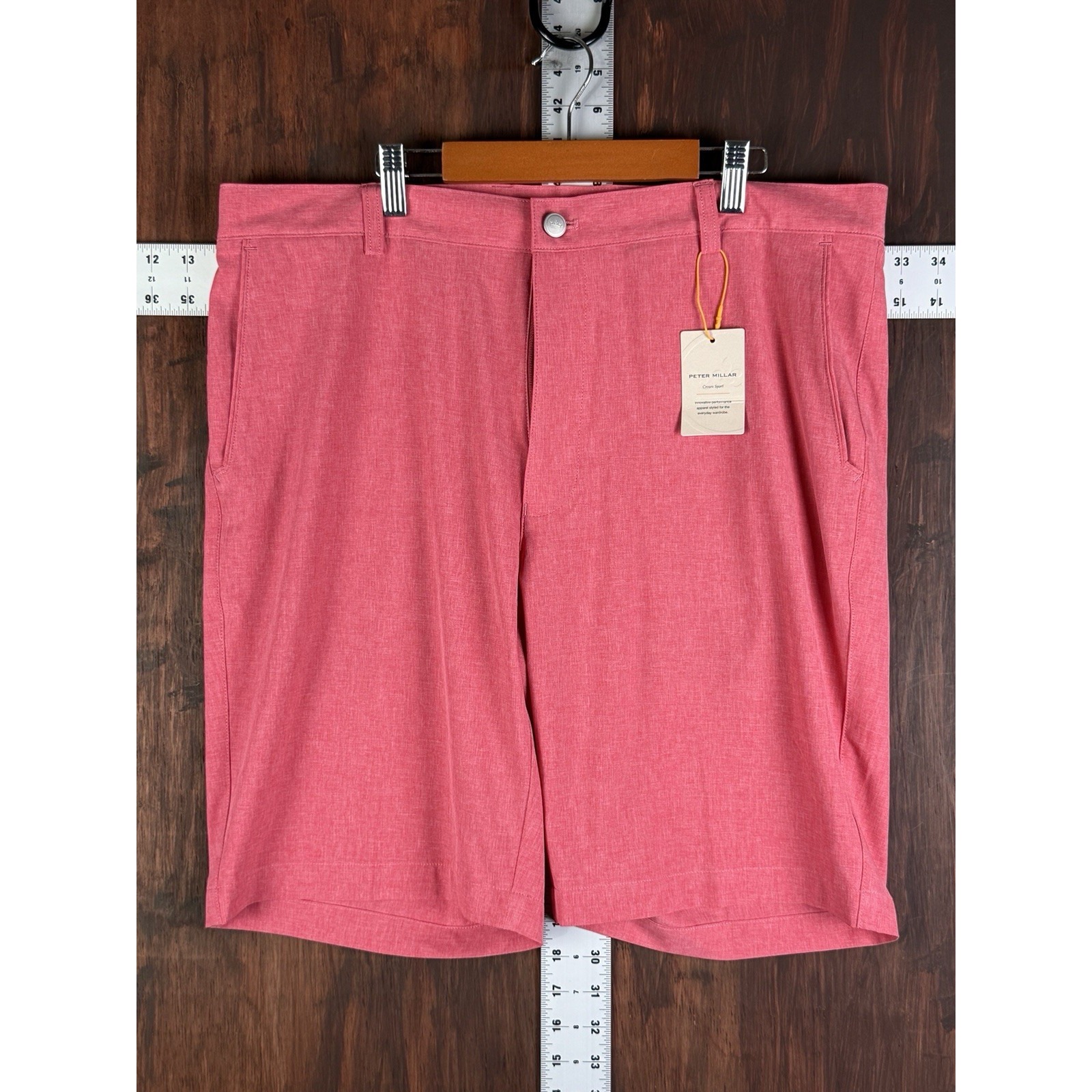 Peter Millar Shackleford Performance Hybrid Golf Short Passion Fruit Pink Men 36