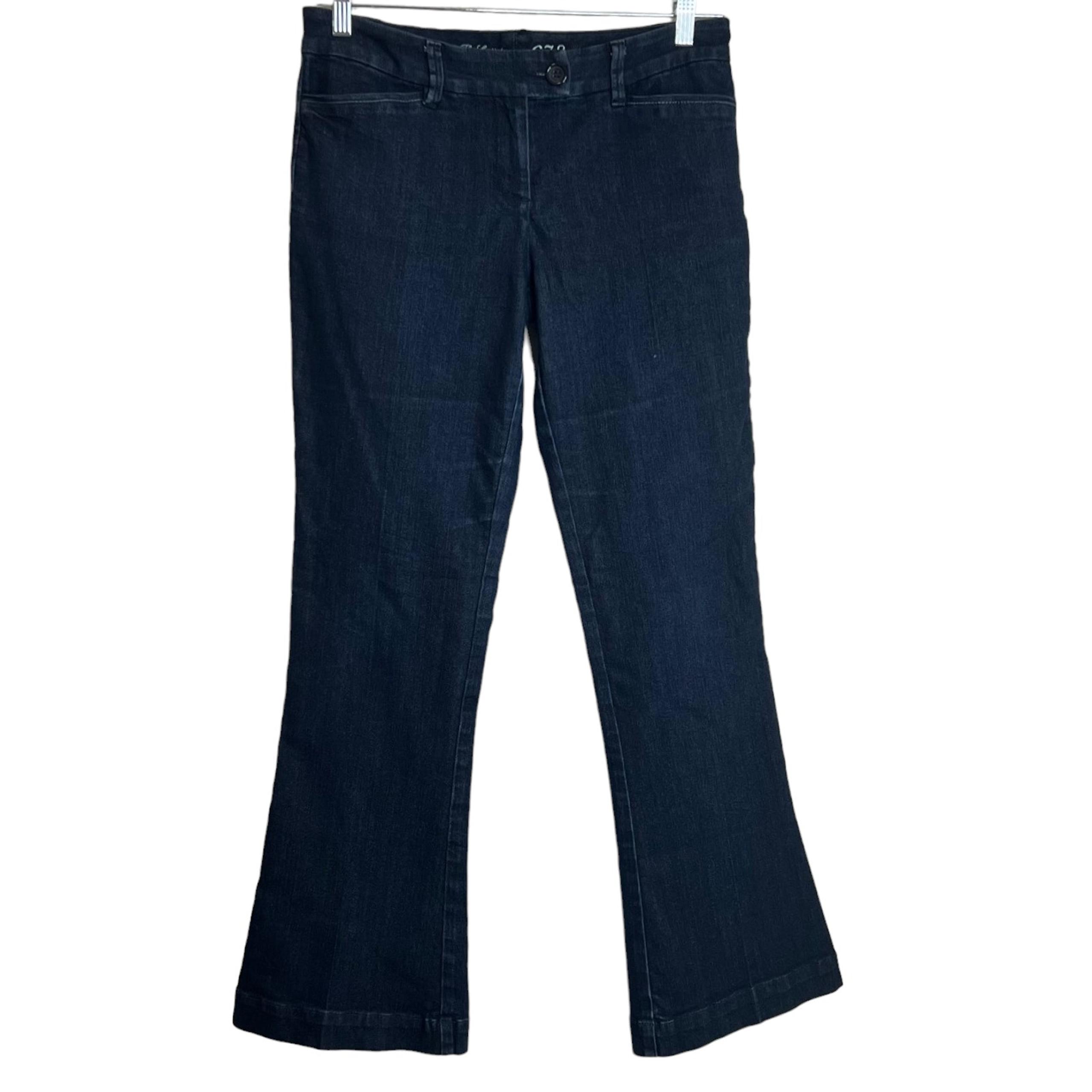 The Limited 678 Womens Flare Jeans Size 8R Dark Wash Low Rise Stretch