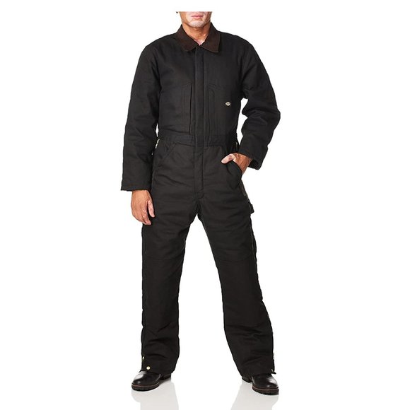 NWT Dickie's Mens Insulated Blended Duck Full Coverall Black Size XL 170 FLD151