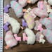 Alpacasso Rubber Mascot with Sweet Color Tail Mascot Strap Set