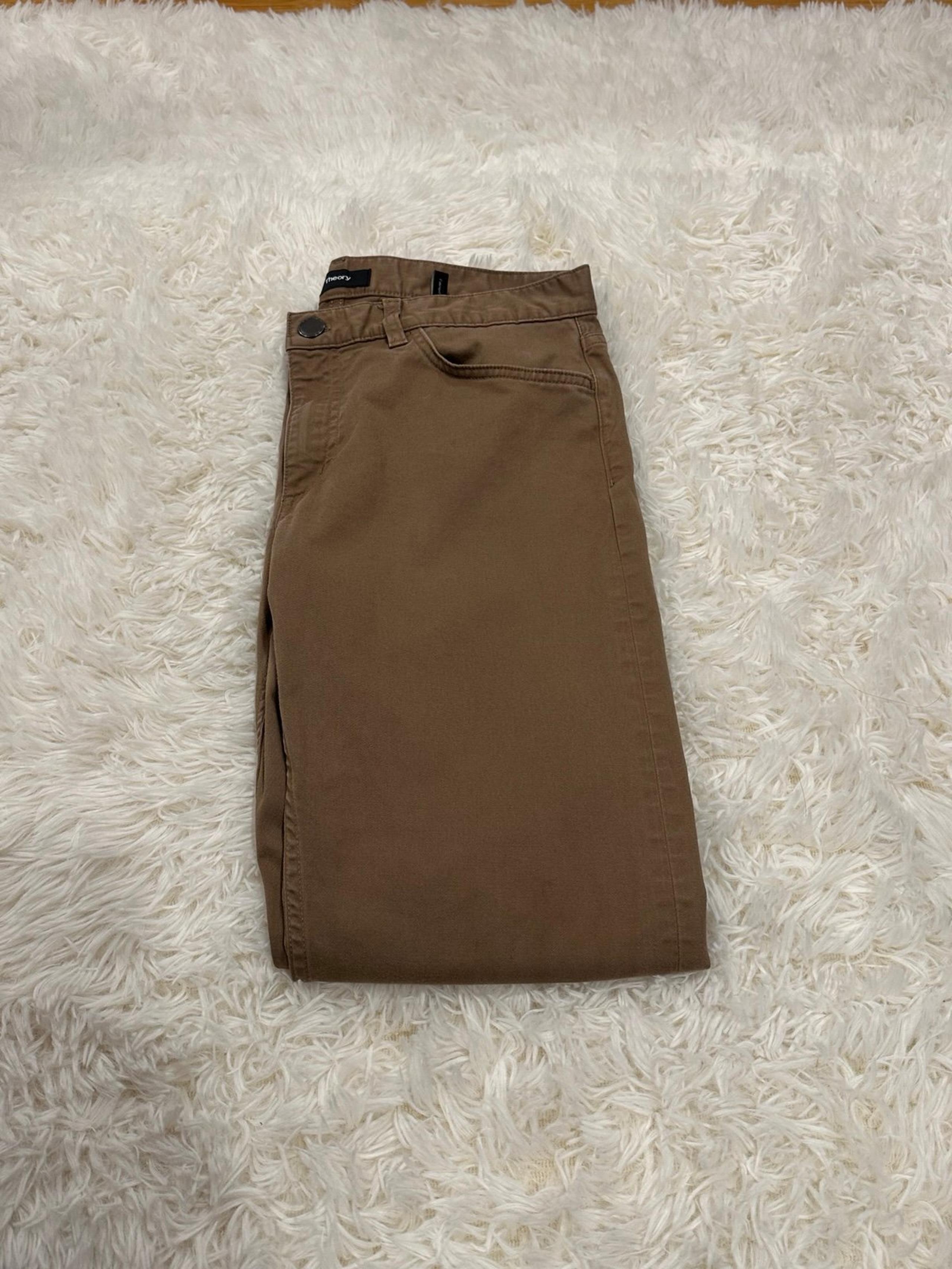 Theory Five-Pocket Pant in Stretch Cotton Twill - Brown size 32