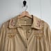 Free People button-down shirt Small floral embroidered ruffled cotton smocked