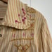 Free People button-down shirt Small floral embroidered ruffled cotton smocked