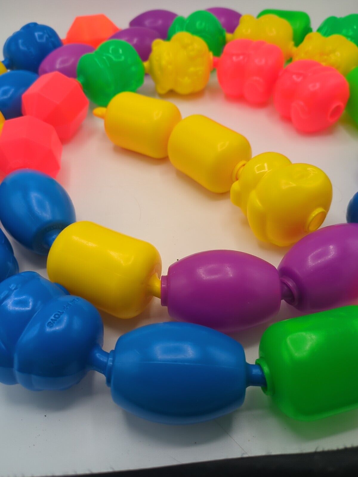 Vintage Fisher Price Snap Lock Pop Beads Baby Toddler Lot of 44 Classic Toy Tot