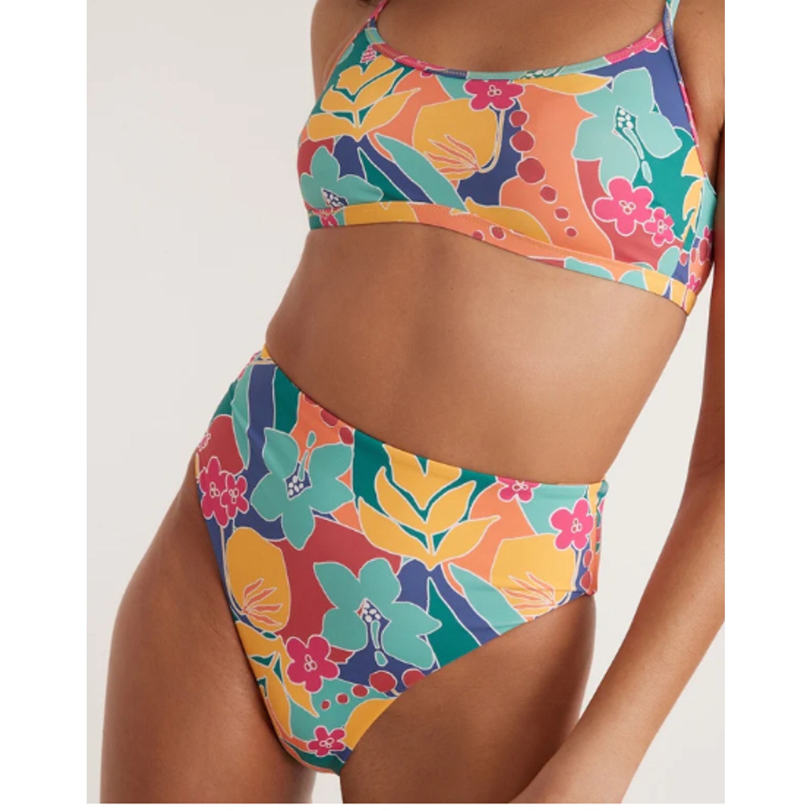 NWT Marine Layer Hibiscus Floral Full Swim Setl size XS