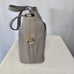 Fossil Pebble Gray Leather Double Handle Satchel Handbag