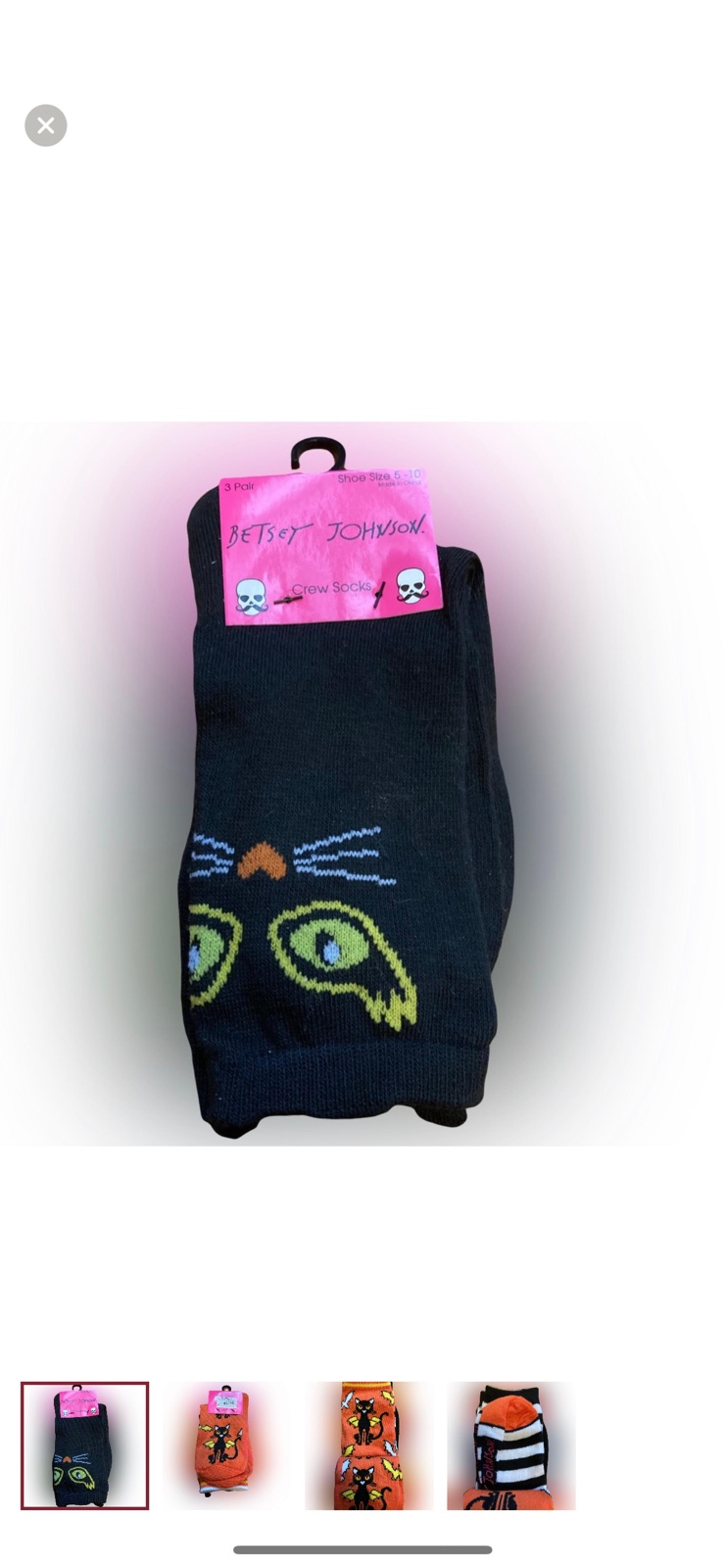 Betsey Johnson Halloween Crew Socks