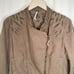 Free People Women's Green Cropped Embroidered Side Zip Canvas Military Jacket Si