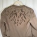 Free People Women's Green Cropped Embroidered Side Zip Canvas Military Jacket Si