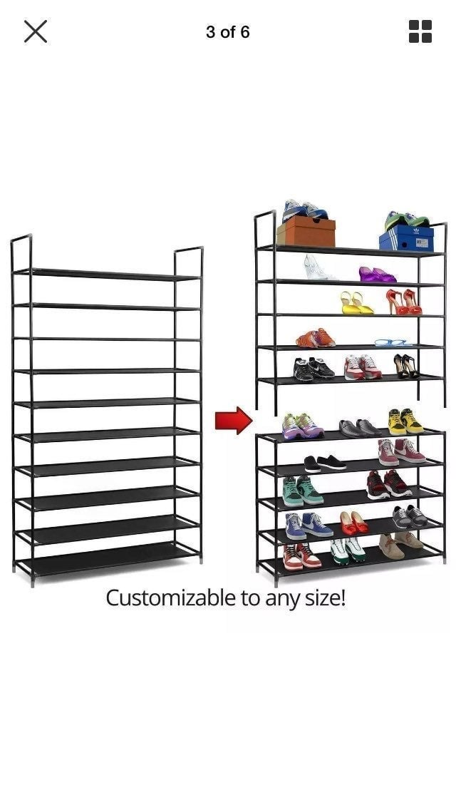 10 tier 50 pairs shoe rack